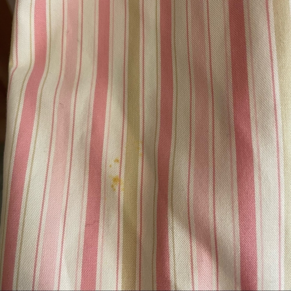 Liz Claiborne White Pink Green Striped Cotton Button Down Long Sleeve Shirt. 8 - Picture 9 of 11